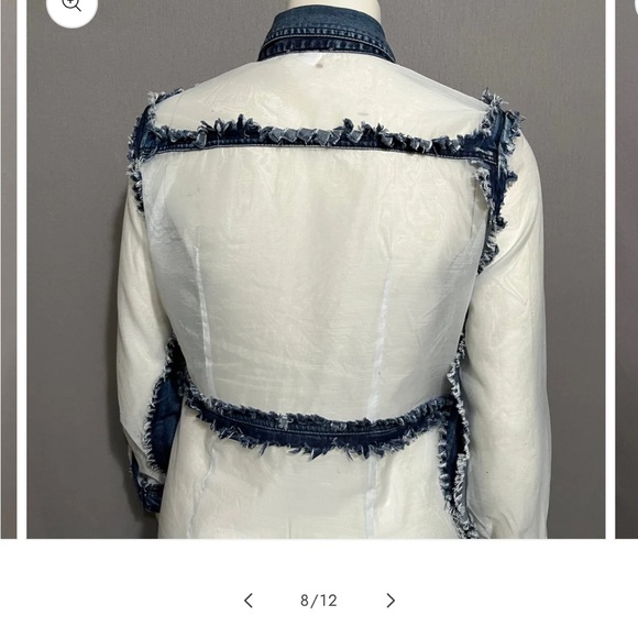 Adore Blue and White Denim Dress Perfect for that Country Gal - Picture 8 of 9